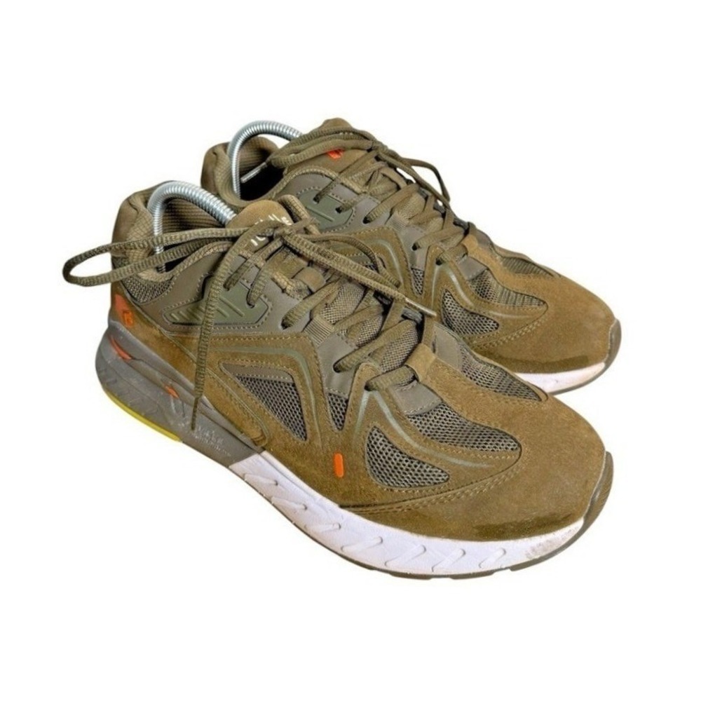 FitVille Marca‎ Mens 9.5W Pre-Owned Running Shoes Olive Green Suede Trainers